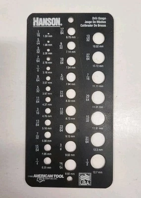 Hanson Drill Bit Gauge USA - Image 1 of 2