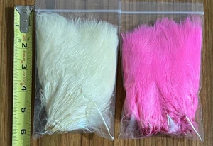 2 Confezioni Bulk Blood Marabou Incordato, Crema & Fl Rosa, Fly Tying, Senza prezzo di riserva - Foto 1 di 1