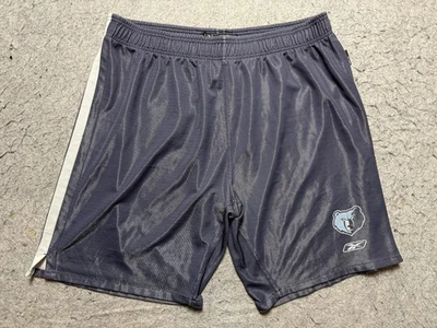 Memphis Grizzlies Shorts Mens Navy Gray NBA Basketball Reebok Mesh NBA Fusion - Image 1 of 4