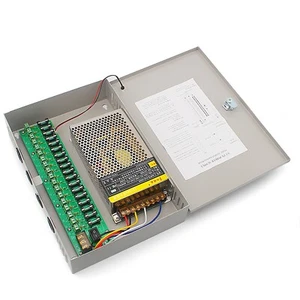 POWER SUPPLY Box FOR CCTV CAMERAS LED Strip Pixel 12V 5A 10A 20A 30A 4/9/18 Port - Picture 1 of 14
