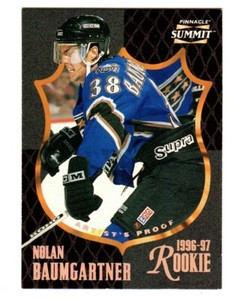 1996-97 Pinnacle Summit ARTIST'S PROOF #173 Nolan Baumgartner WASHINGTON CAPITAL