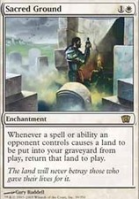 * mrm * FR/vf foil sol devoted-sacred ground mtg 8ed-9ed