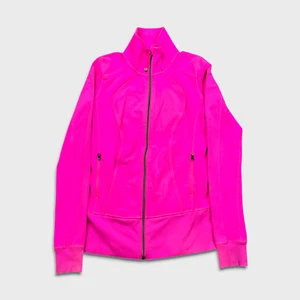 Bonita chaqueta Lululemon Asana para mujer rosa mediana cremallera completa chándal deportivo top - Imagen 1 de 9