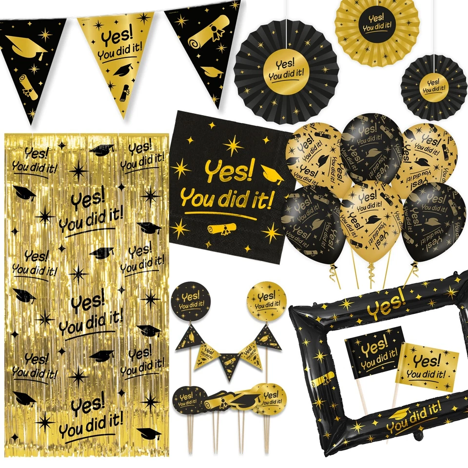 Deko ABITUR + ABSCHLUSS 2025 Abschlussfeier Party Partydeko Dekoration - Bild 1 von 1