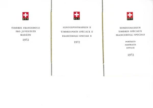 3 x Sellos postales especiales: Pro Juventute Helvetia 1972; 60185 - Imagen 1 de 2