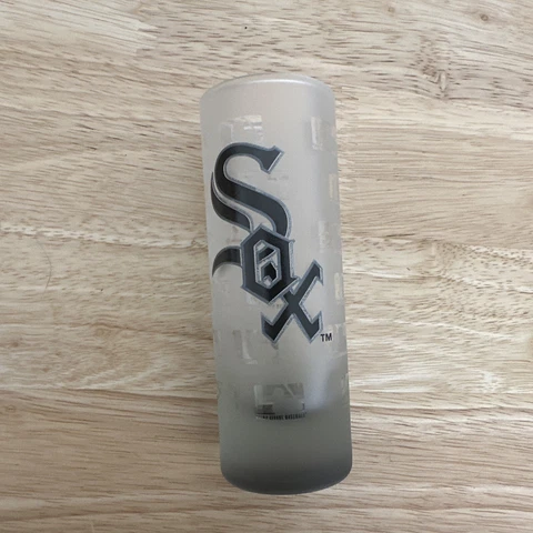 Chicago White Sox 4 inch Tall Shot Glass 2.5 oz. Frosted Cover