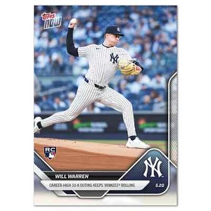 2025 Topps Now Card 198 Will Warren -10K Outing Game - RC -Free Shipping Always! - Picture 1 of 2