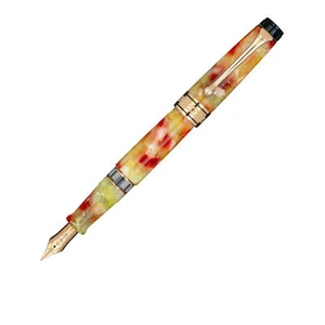 Fountain pen Optima Caleidoscopio Luce Gialla limited edition fine 18K gold nib - Picture 1 of 2
