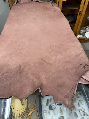 Top Grain Deer Leather Deer Skin Crafts Row R # 164 Mauve Color # 2s Holes - Image 1 of 3