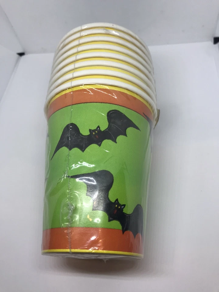 Halloween Pirate Ghosts 9oz. Paper Cups with Bats - Image 1 of 1