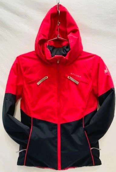 Chaqueta de Invierno Spyder Conquer Nieve Esquí Negra Cerise Talla 16 NUEVA Foto 1 de 1