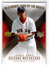 DAISUKE MATSUZAKA  RED SOX  RC  2007 UD ROOKIE OF THE MONTH APRIL #ROM-1