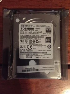 Toshiba MQ01ACF050 500GB 7200RPM Slim 7mm SATA 6.0Gb/s 2.5" Internal Hard Drive - Picture 1 of 3
