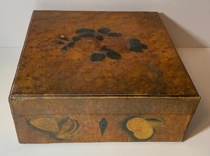 VTG Lang Bob’s Boxes “Antique Jewelry Box” #12002602 Primitive Hinged 8.25” Sq - Picture 1 of 8