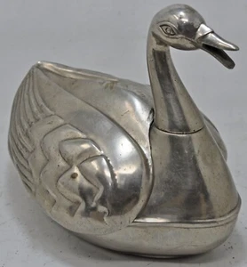 Antque Brass Duck Shaped Betel Nuts Supari Service Box Original Fine Hand Craft - Picture 1 of 10