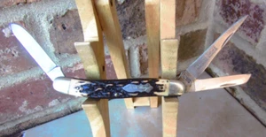 USA Vtg Uncle Henry Schrade + Pocket Knife Stockman 3 Blades 897UH - Picture 1 of 11