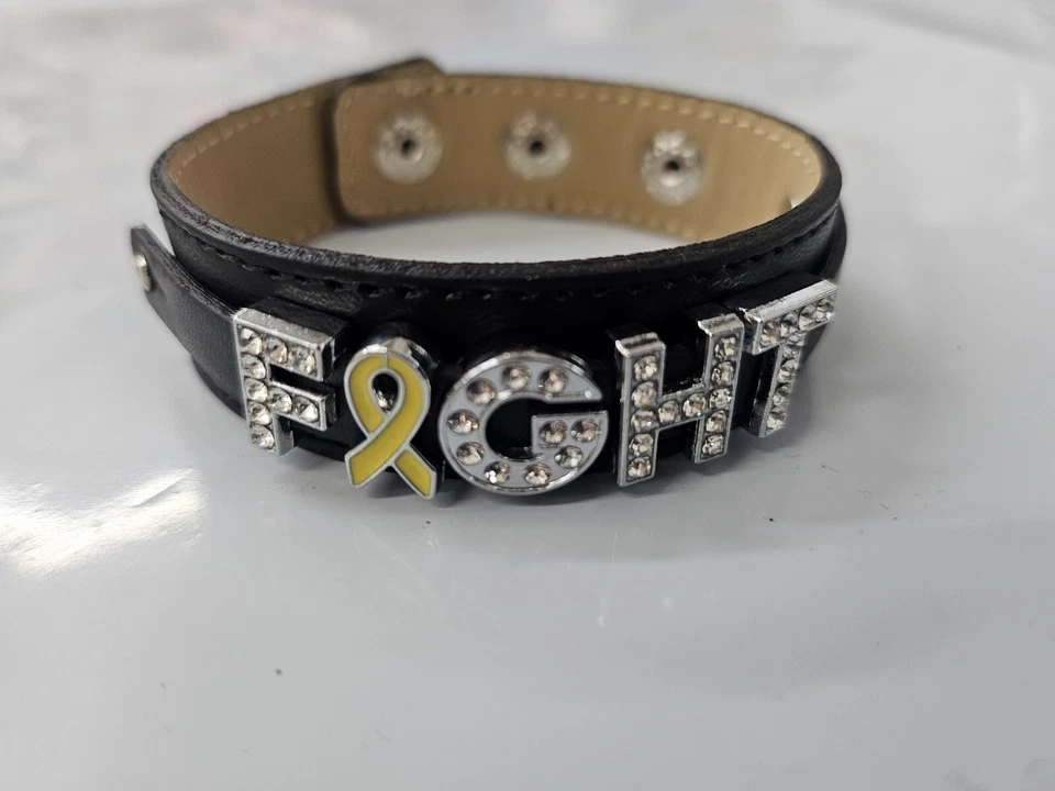 Pulsera Bling Cinta Amarilla Llévalos a Casa Prevención del Suicidio Apoyo Militar Foto 1 de 1