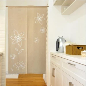 Japanese Noren Curtain Tapestry Floral Print for Doorways and Entrance 85x150cm - Picture 1 of 4