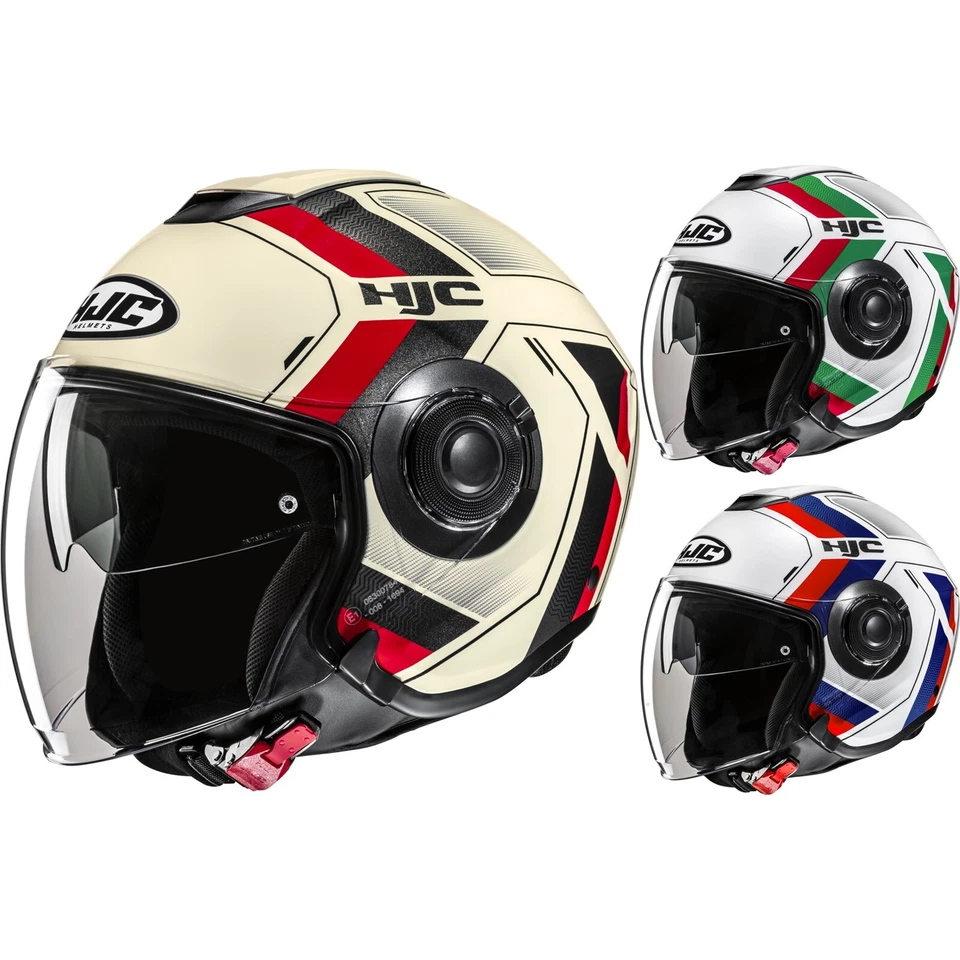 Motorrad Helm HJC i40N Velu Jethelm mit Visier und Sonnenblende Roller Helm - Bild 1 von 1