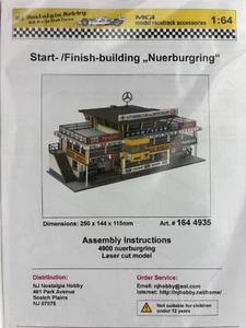 START FINISH GEBÄUDE NURBURGRING 60ER JAHRE HO SLOT CAR GEBÄUDE AURORA BAUER LASER - Bild 1 von 5