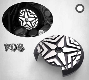 Fit H-D 2007-16 TOURING Moving Star Contrast Cut Starter Motor End Cover - Imagen 1 de 8