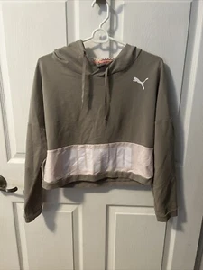 Puma Hoodie Gr. Small Damen Dry Fit Crop Sweatshirt Logo. Top Zustand - Bild 1 von 6