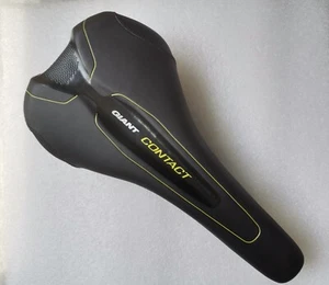 NEW GIANT CONTACT FORWARD SADDLE SEAT COLOR BLACK YELLOW L260mm W137mm - Picture 1 of 8