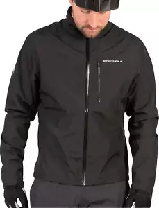 Endura Hummvee Waterproof Mens Cycling Jacket Black Reflective Bike Ride - Picture 1 of 4