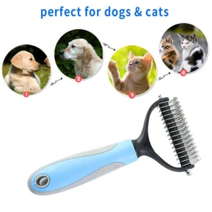 2Side Pet Grooming Tool Dog Cat Shedding Comb Pet Hair Removal Brush Tool - Bild 1 von 11