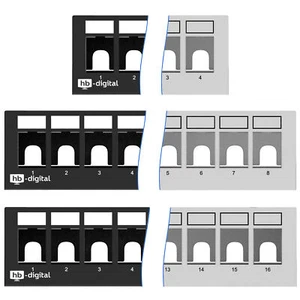 Patchpanel für Keystone Module Patchfeld Netzwerk Panel Verteiler Aufputz RJ45 - Afbeelding 1 van 95