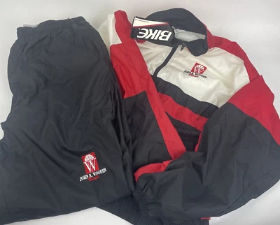 Jaqueta corta-vento de bicicleta vintage e calça de pista grande UCLA John madeira clássica - Imagem 1 de 4