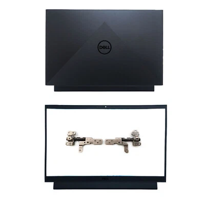 IFUNPLUS New Black Back Cover 08MNTR +Bezel 0HXRTH +Hinges For Dell G15 5510 5511 5515 US