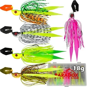 Paradox Fishing Chatterbait Set | 5 Stück 18g mit Box | Hecht Köder Barsch - Bild 1 von 6