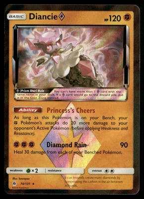Diancie Prism Star SM - Forbidden Light 74/131 Pokemon TCG - Image 1 of 2