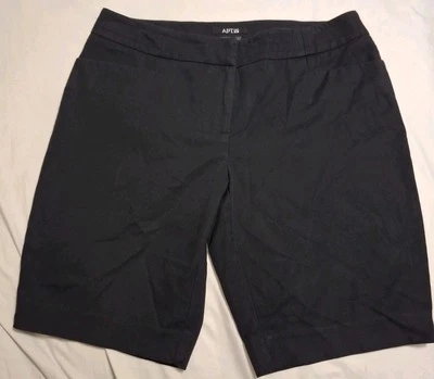 Bermuda Apt.9 feminina ajuste moderno tamanho 8 cintura média preta - Imagem 1 de 4