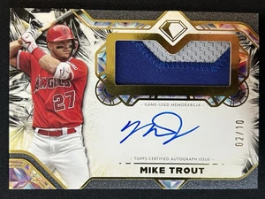 2025 Topps Diamond Icons Mike Trout Jumbo Relic Auto /10 AJP-MT Angels - Picture 1 of 2
