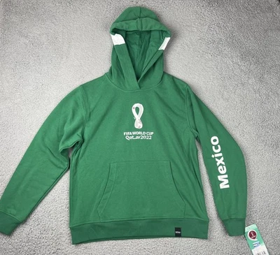 Sudadera con Capucha México Para Hombre Grande Copa Mundial de la FIFA Qatar 2022 Pullover Fútbol Fan Gear Foto 1 de 4