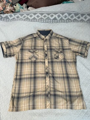 Camisa Kuhl Eluxur Perla Botón a Presión Para Hombre XXL A Cuadros Senderismo Aire Libre Oeste Usada en Excelente Condición Foto 1 de 4