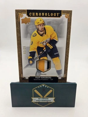 Filip Forsberg 2019-20 UD Chronology Gold Patch Card 2/25 - Image 1 of 3