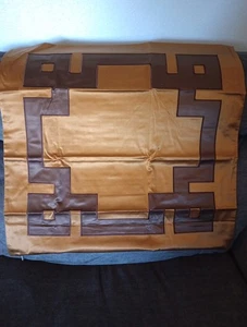 ANN GISH 100% Silk Brown & Tan Euro Pillow Sham 26" x 26" NIP - Picture 1 of 9
