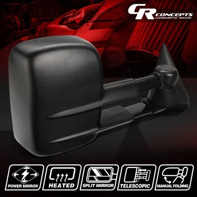 ESPEJO RETROVISOR DE REMOLQUE CON CALEFACCIÓN + ALIMENTACIÓN DERECHA PARA CHEVY SILVERADO/GMC SIERRA 1999-2002 Foto 1 de 4