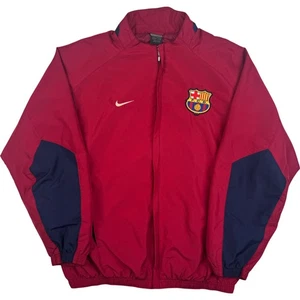 Nike Barcelona Track Jacket Mens Large 2003-2004 Full Zip Football Maroon Navy - Picture 1 of 9