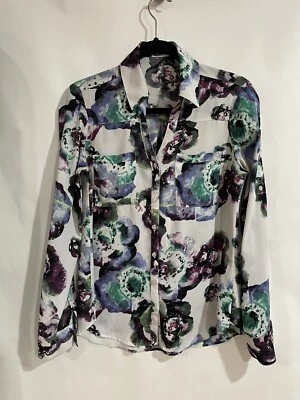 Express Mujer Camisa Manga Larga Botones Floral Multicolor Talla S/P Foto 1 de 4