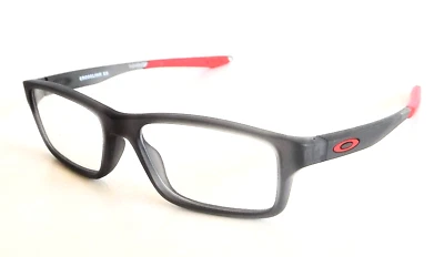 Oakley Crosslink XS Eyeglasses OY8002-0349 Grey Smoke Frame Red icons 49-14-122 - Image 1 of 4