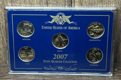 2007 United States State Quarter Collection Gold Plated 5-Coin Set - Image 1 of 2