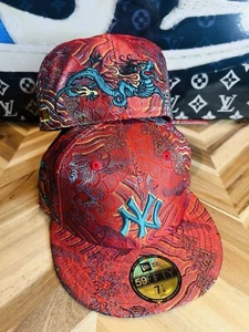 New Era Myfitteds Año Nuevo Chino CNY New York Yankees Red Silk Road 7 1/4 - Imagen 1 de 6