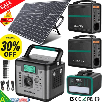 1500W Solar Generator 518Wh Power Station Mit 100W Faltbare Solarpanel Ladegerät - Bild 1 von 4