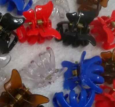 30 Assorted Color Butterfly Hair Claw  kids  Mini Accessories Claw Baby Girl - Image 1 of 4