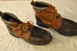 Men's Size 13 D Polo Ralph Lauren Snow Duck Work Boots Brown/Black - Picture 1 of 12