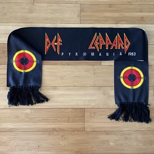 VTG 1983 /84 Def Leppard Pyromania World Tour Munich Concert Scarf Motley Crue - Picture 1 of 7